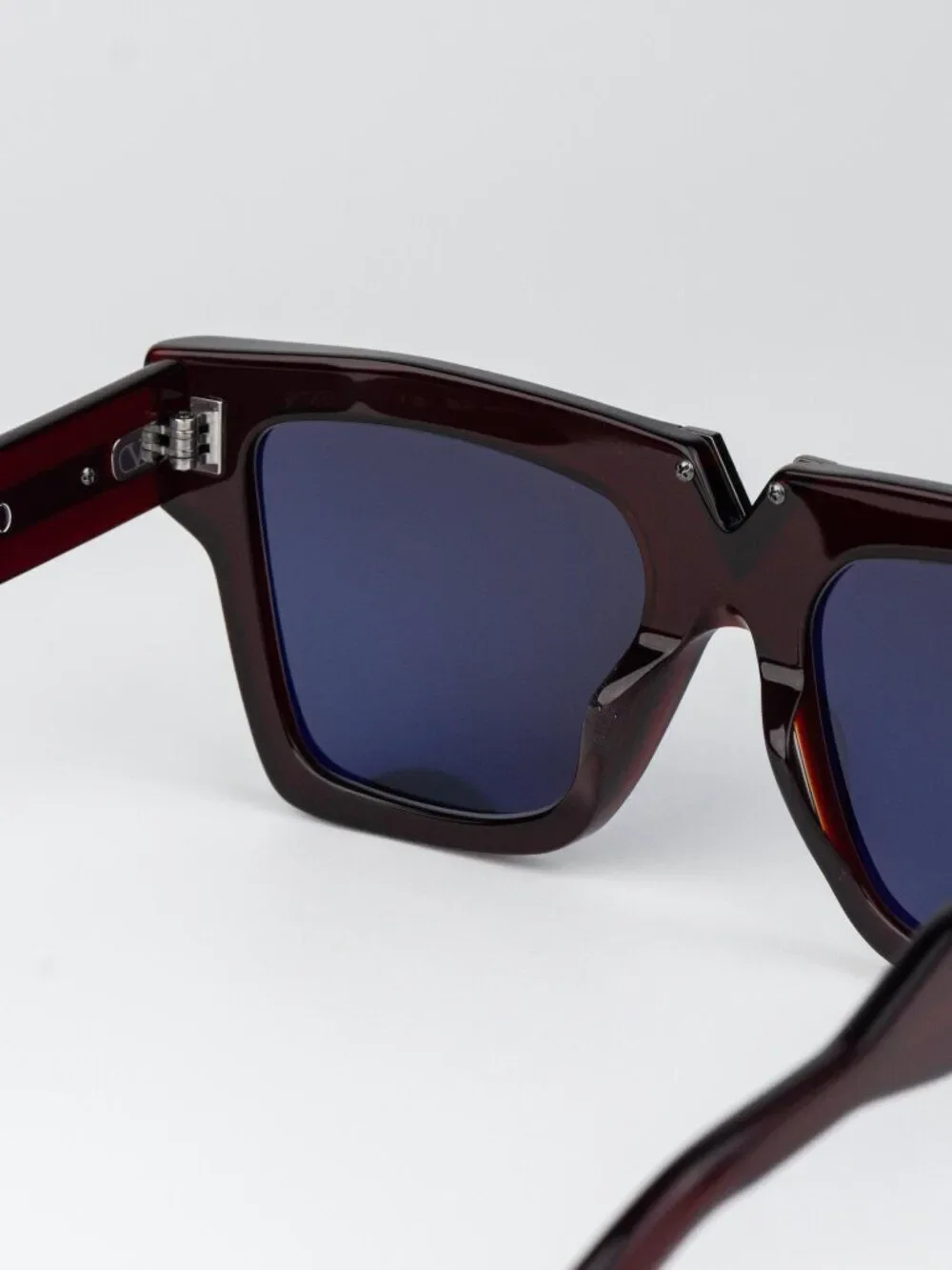 Valentino Men Sunglasses Burgundy Grey Square V-GOLD I VLS-162 C